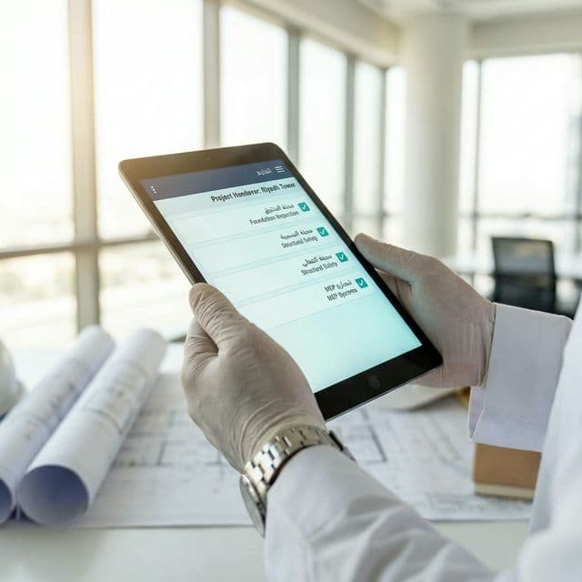 التحقق من الرخص عبر تابلت هندسي