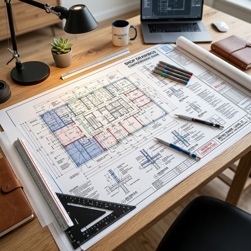 الدليل الشامل: المخططات التنفيذية (Shop Drawings) في السعودية وأهميتها لنجاح مشروعك